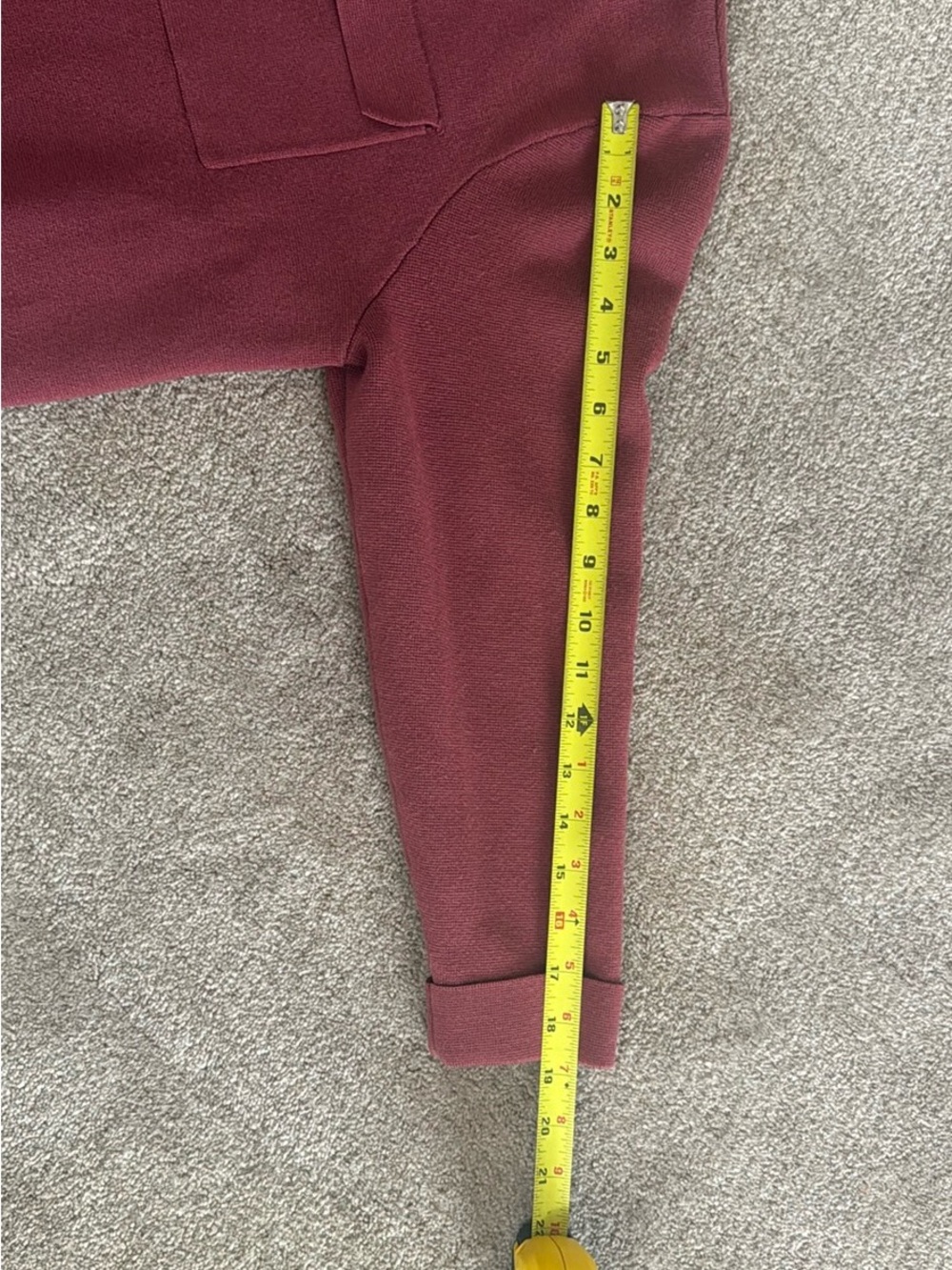 Sézane Wine Red Button-Front Wool Cardigan Jacket - Picture 10 of 10